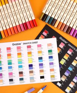 Alternative view of Grabie 72 Colors Acrylic Paint Markers. 36 Pack Dual Tip Soft Brush Acrylic Markers. Water-Based Paint Pens for Paper. Rock Painting. Wood. Canvas. Glass. Fabric. DIY Craft Art Supplies for All Ages